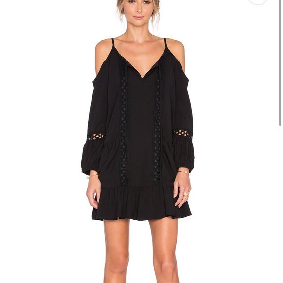 VaVa by Joy Han Samira Open Shoulder Dress in Black - Picture 1 of 10